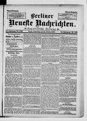 Berliner Neueste Nachrichten vom 23.10.1890