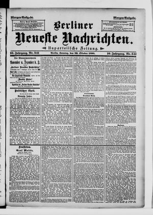 Berliner Neueste Nachrichten vom 26.10.1890