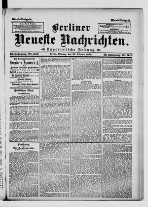Berliner Neueste Nachrichten vom 27.10.1890