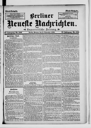 Berliner Neueste Nachrichten vom 03.11.1890