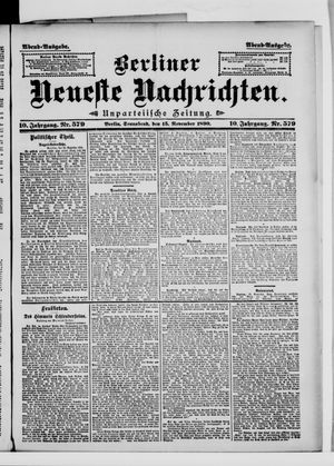 Berliner Neueste Nachrichten vom 15.11.1890