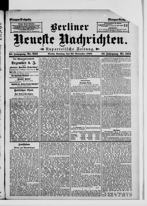 Berliner Neueste Nachrichten vom 23.11.1890