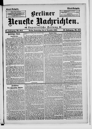 Berliner Neueste Nachrichten vom 04.12.1890