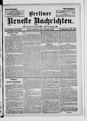 Berliner Neueste Nachrichten vom 06.12.1890