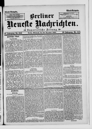 Berliner Neueste Nachrichten on Dec 10, 1890