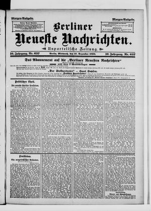 Berliner Neueste Nachrichten vom 17.12.1890