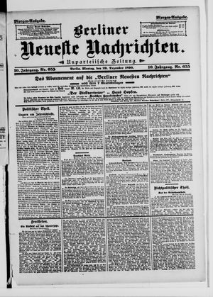 Berliner neueste Nachrichten vom 29.12.1890