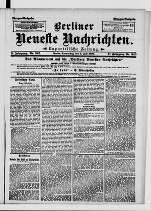 Berliner Neueste Nachrichten on Jul 2, 1891