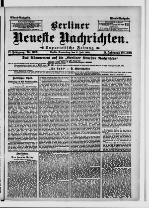 Berliner Neueste Nachrichten on Jul 2, 1891