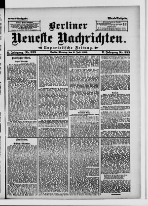 Berliner Neueste Nachrichten vom 06.07.1891