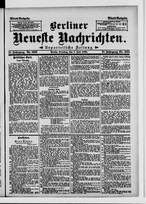 Berliner Neueste Nachrichten vom 07.07.1891