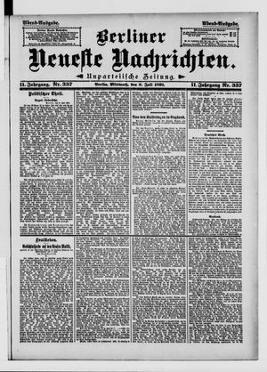 Berliner Neueste Nachrichten vom 08.07.1891