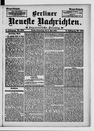 Berliner Neueste Nachrichten vom 09.07.1891