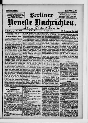Berliner Neueste Nachrichten vom 11.07.1891