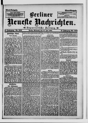 Berliner Neueste Nachrichten on Jul 15, 1891