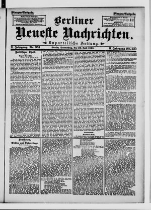 Berliner Neueste Nachrichten vom 16.07.1891