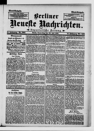 Berliner Neueste Nachrichten vom 23.07.1891