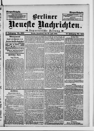 Berliner Neueste Nachrichten vom 25.07.1891