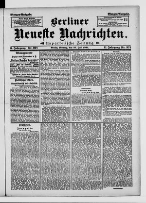 Berliner Neueste Nachrichten vom 27.07.1891