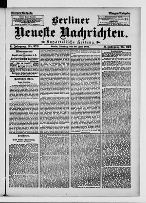 Berliner Neueste Nachrichten vom 28.07.1891