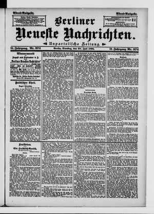 Berliner Neueste Nachrichten vom 28.07.1891
