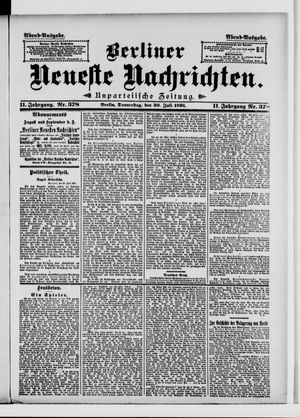 Berliner Neueste Nachrichten vom 30.07.1891