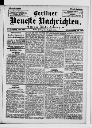 Berliner Neueste Nachrichten vom 31.07.1891