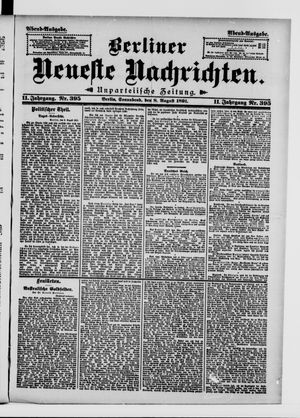 Berliner Neueste Nachrichten vom 08.08.1891