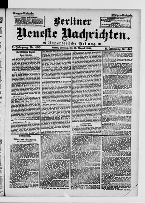 Berliner Neueste Nachrichten vom 14.08.1891