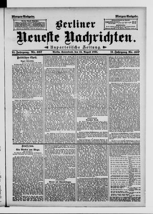 Berliner Neueste Nachrichten vom 15.08.1891