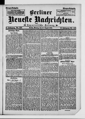 Berliner Neueste Nachrichten vom 17.08.1891