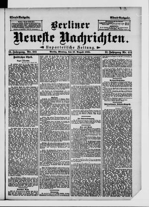 Berliner Neueste Nachrichten vom 17.08.1891