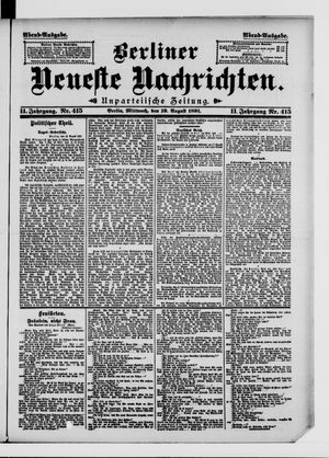 Berliner Neueste Nachrichten vom 19.08.1891