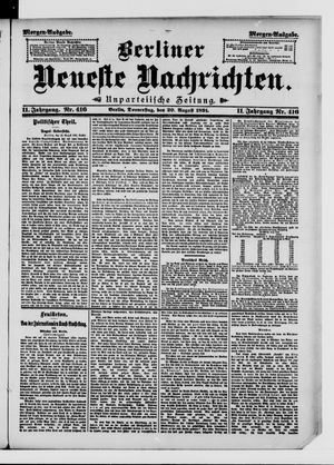 Berliner Neueste Nachrichten vom 20.08.1891