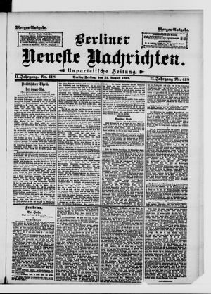 Berliner Neueste Nachrichten vom 21.08.1891