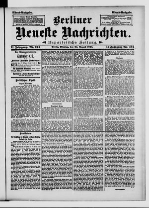 Berliner Neueste Nachrichten vom 24.08.1891