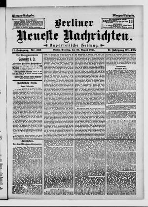 Berliner Neueste Nachrichten vom 25.08.1891