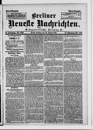 Berliner Neueste Nachrichten vom 25.08.1891