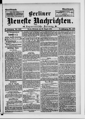 Berliner Neueste Nachrichten vom 26.08.1891