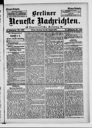 Berliner Neueste Nachrichten vom 30.08.1891