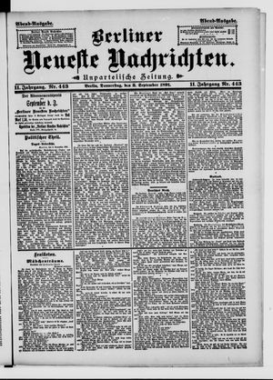 Berliner Neueste Nachrichten vom 03.09.1891