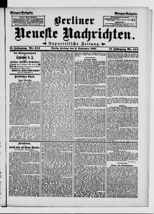 Berliner Neueste Nachrichten vom 04.09.1891
