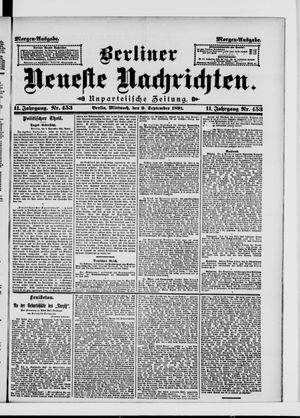 Berliner Neueste Nachrichten vom 09.09.1891