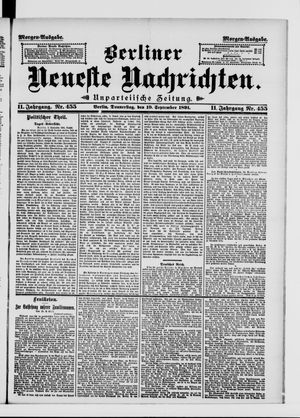 Berliner Neueste Nachrichten vom 10.09.1891