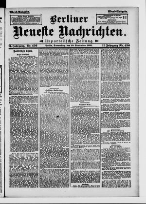 Berliner Neueste Nachrichten vom 10.09.1891