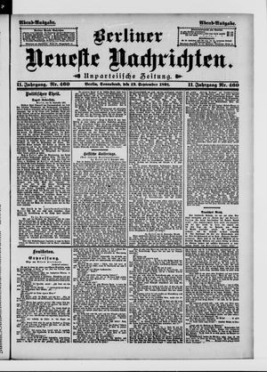 Berliner Neueste Nachrichten vom 12.09.1891