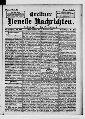 Berliner Neueste Nachrichten vom 13.09.1891