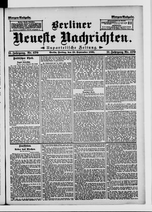 Berliner Neueste Nachrichten vom 18.09.1891