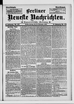 Berliner Neueste Nachrichten vom 18.09.1891