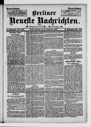 Berliner Neueste Nachrichten vom 28.09.1891